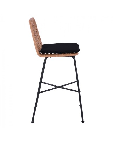 ΣΚΑΜΠΟ ΜΕΤΑΛΛΙΚΟ GAVIN HM5706 ΜΕ WICKER ΜΠΕΖ 47Χ59Χ111Υ εκ.