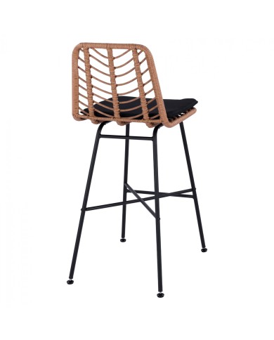 ΣΚΑΜΠΟ ΜΕΤΑΛΛΙΚΟ GAVIN HM5706 ΜΕ WICKER ΜΠΕΖ 47Χ59Χ111Υ εκ.