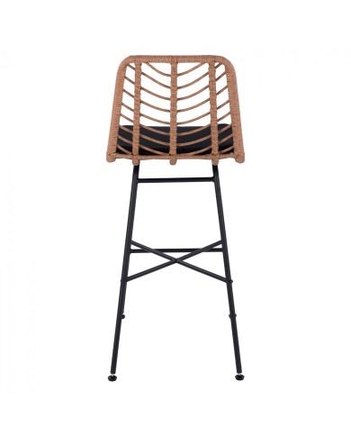 ΣΚΑΜΠΟ ΜΕΤΑΛΛΙΚΟ GAVIN HM5706 ΜΕ WICKER ΜΠΕΖ 47Χ59Χ111Υ εκ.