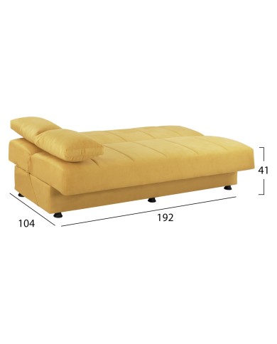 ΚΑΝΑΠΕΣ ΚΡΕΒΑΤΙ ΒΕΛΟΥΔΟ ΧΡΥΣΟ 3ΘΕΣΙΟΣ EGE 1215 HM3067.08 192X74X82 εκ.