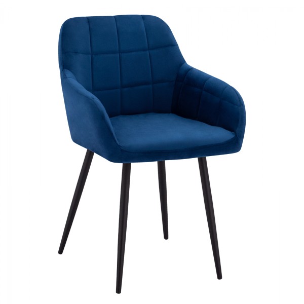 ΠΟΛΥΘΡΟΝΑ CHLOE ΜΕ ΜΠΛΕ ΒΕΛΟΥΔΟ & ΜΑΥΡΟ ΜΕΤΑΛΛΙΚΟ ΣΚΕΛΕΤΟ HM8724.08 57x61x84εκ.