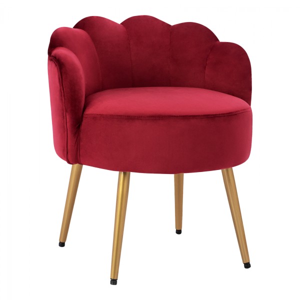 ΣΚΑΜΠΟ ΜΕ ΠΛΑΤΗ ELISE HM8628.16 ΑΠΟ ΚΟΚΚΙΝΟ ΒΕΛΟΥΔΟ & ΧΡΥΣΑ ΠΟΔΙΑ 55x53x63Υ εκ.