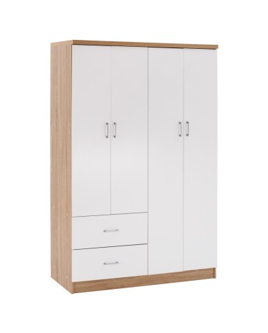 ΝΤΟΥΛΑΠΑ 4ΦΥΛΛΗ ME 2 ΣΥΡΤΑΡΙΑ BLAKELY HM339.06 SONAMA ΛΕΥΚΗ 120Χ42,5Χ180,5 εκ.