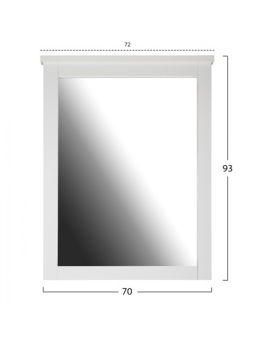 ΚΑΘΡΕΠΤΗΣ ΤΟΥΑΛΕΤΑΣ ROSEMARY HM314.05 ΛΕΥΚΟΣ 72X93 εκ.