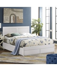 ΚΡΕΒΑΤΙ CAPRI HM312.05 ΜΕ 2 ΣΥΡΤΑΡΙΑ ΛΕΥΚΟ ΓΙΑ ΣΤΡΩΜΑ 150x200 εκ.