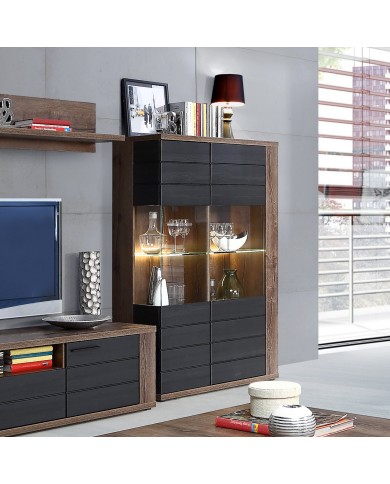 ΒΙΤΡΙΝΑ ΜΕΛΑΜΙΝΗΣ RYKER HM8854 ΚΑΡΥΔΙ ΓΚΡΙ 101,8x41,6x155,5 εκ.