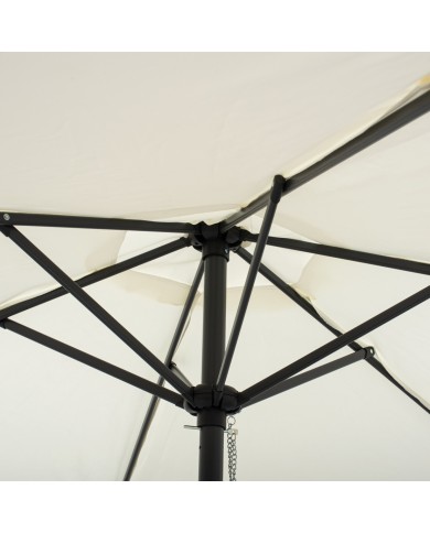 ΟΜΠΡΕΛΑ ΑΛΟΥΜΙΝΙΟΥ Φ250x236 εκ.ΜΕ 6 ΑΚΤΙΝΕΣ KACEN HM6030.02 ΜΠΕΖ ΓΚΡΙ