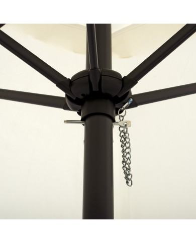 ΟΜΠΡΕΛΑ ΑΛΟΥΜΙΝΙΟΥ Φ250x236 εκ.ΜΕ 6 ΑΚΤΙΝΕΣ KACEN HM6030.02 ΜΠΕΖ ΓΚΡΙ