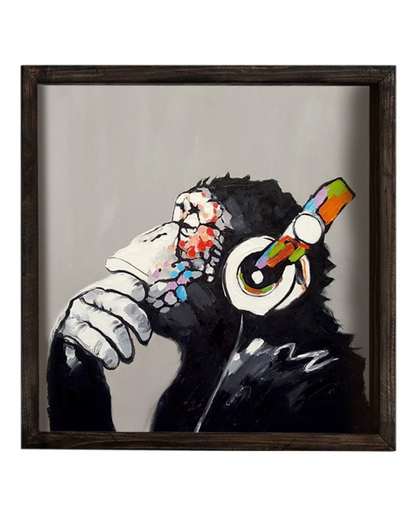 ΠΙΝΑΚΑΣ MDF FUNKY MONKEY HM7330 33x33 εκ.