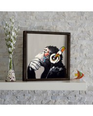 ΠΙΝΑΚΑΣ MDF FUNKY MONKEY HM7330 33x33 εκ.