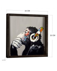 ΠΙΝΑΚΑΣ MDF FUNKY MONKEY HM7330 33x33 εκ.