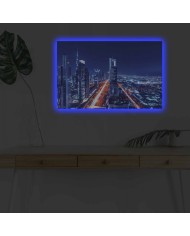 ΠΙΝΑΚΑΣ ΜΕ LED ΝΥΧΤΕΡΙΝΗ ΠΟΛΗ 70x45 HM7338