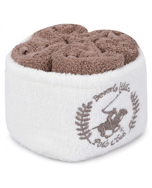 ΠΕΤΣΕΤΕΣ ΛΑΒΕΤΑ 4ΤΜΧ BEVERLY HILLS POLO CLUB HM12124.04 ΚΑΦΕ ΛΕΥΚΟ 30x30 εκ. 355BHP0233
