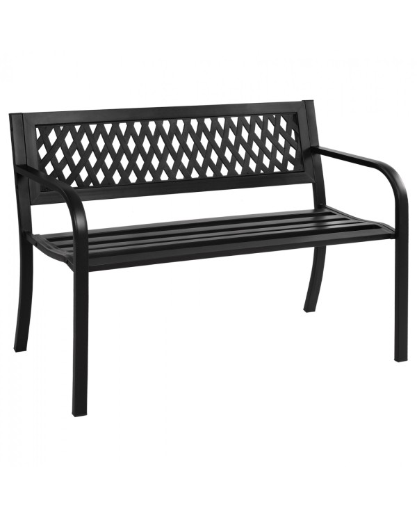 ΠΑΓΚΑΚΙ ΜΕΤΑΛΛΙΚΟ OCTAVIO 120x50x76Yεκ.HM5531 ΣΕ ΜΑΥΡΟ ΧΡΩΜΑ