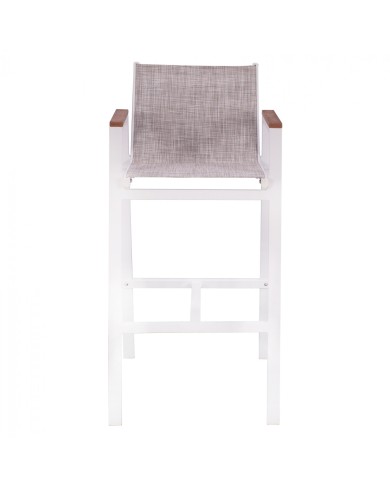 ΣΚΑΜΠΟ ΜΠΑΡ ΑΛΟΥΜΙΝΙΟΥ ΛΕΥΚΟ ΜΕ POLYWOOD 52 x 58 x 108 εκ. HM5790.01