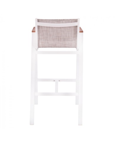 ΣΚΑΜΠΟ ΜΠΑΡ ΑΛΟΥΜΙΝΙΟΥ ΛΕΥΚΟ ΜΕ POLYWOOD 52 x 58 x 108 εκ. HM5790.01