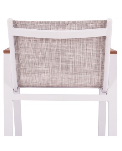 ΣΚΑΜΠΟ ΜΠΑΡ ΑΛΟΥΜΙΝΙΟΥ ΛΕΥΚΟ ΜΕ POLYWOOD 52 x 58 x 108 εκ. HM5790.01