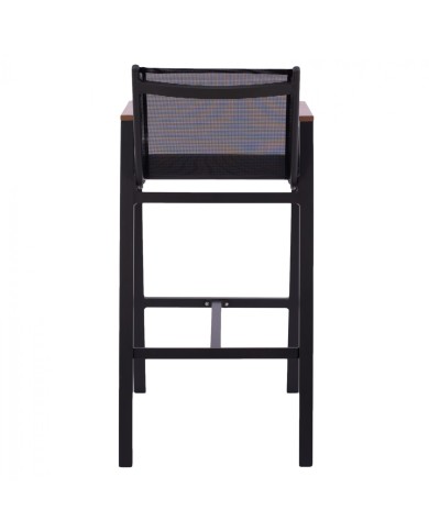 ΣΚΑΜΠΟ ΜΠΑΡ ΑΛΟΥΜΙΝΙΟΥ ΑΝΘΡΑΚΙ ΜΕ POLYWOOD 52 x 58 x 108 εκ. HM5790.02