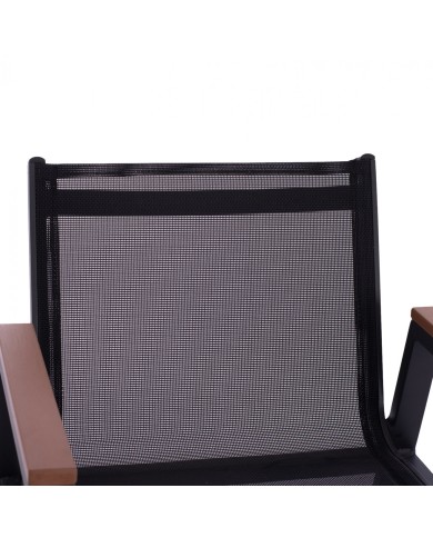 ΣΚΑΜΠΟ ΜΠΑΡ ΑΛΟΥΜΙΝΙΟΥ ΑΝΘΡΑΚΙ ΜΕ POLYWOOD 52 x 58 x 108 εκ. HM5790.02