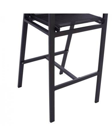 ΣΚΑΜΠΟ ΜΠΑΡ ΑΛΟΥΜΙΝΙΟΥ ΑΝΘΡΑΚΙ ΜΕ POLYWOOD 52 x 58 x 108 εκ. HM5790.02