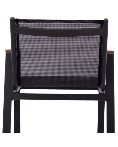 ΣΚΑΜΠΟ ΜΠΑΡ ΑΛΟΥΜΙΝΙΟΥ ΑΝΘΡΑΚΙ ΜΕ POLYWOOD 52 x 58 x 108 εκ. HM5790.02