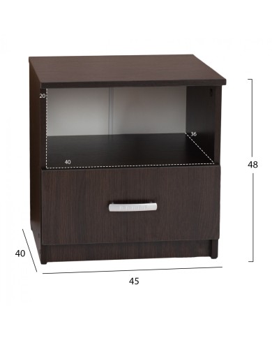 ΚΟΜΟΔΙΝΟ ΜΕ ΣΥΡΤΑΡΙ ADLER WENGE HM2431.02 45X40X48Yεκ.