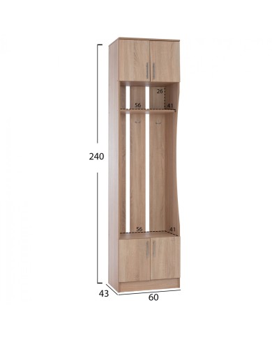 ΕΠΙΠΛΟ ΕΙΣΟΔΟΥ ΣΥΝΘΕΤΟ SONAMA OAK HM2423 60X43X240Yεκ.