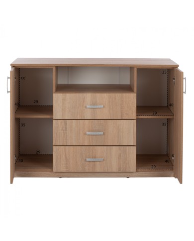 ΜΠΟΥΦΕΣ ΜΕ 2 ΝΤΟΥΛΑΠΙΑ Κ 3 ΣΥΡΤΑΡΙΑ ADLER SONAMA OAK HM2430 120X45X85Yεκ.