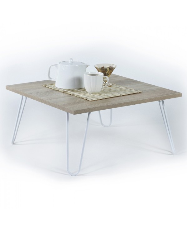 ΤΡΑΠΕΖΙ ΣΑΛΟΝΙΟΥ DIANE HM9180.01 SONAMA ΛΕΥΚΟ 60x60x29Y εκ.