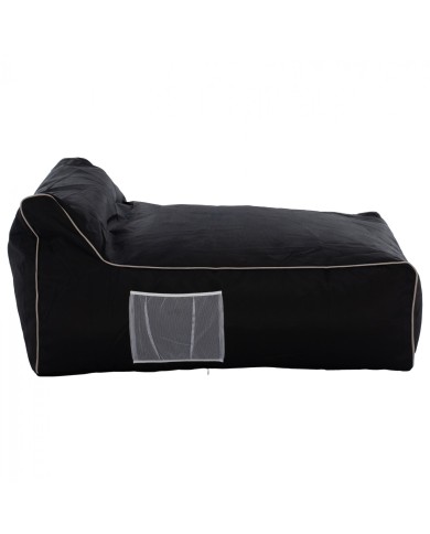 ΠΟΥΦ ZAFER HM5772.02 ΜΕ TEXTILINE ΜΑΥΡΟ ΚΑΙ ΛΕΥΚΟ ΡΕΛΙ 88x128x40-60Υ εκ.