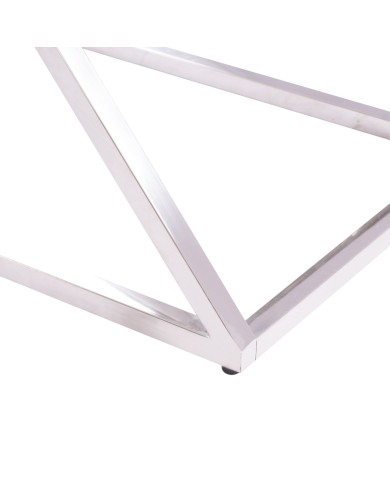 ΚΟΝΣΟΛΑ HOLLAND HM8622.01 ΜΕ ΓΥΑΛΙ ΚΑΙ ΒΑΣΗ ΧΡΩΜΙΟΥ 120X40Χ78 EK.