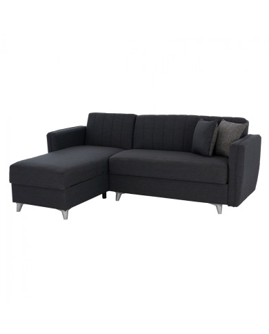 ΚΑΝΑΠΕΣ ΚΡΕΒΑΤΙ ΓΩΝΙΑ GILDA HM3177.01 ΜΕ ΑΠΟΘΗΚΕΥΤΙΚΟ ΧΩΡΟ ΓΚΡΙ ΜΠΛΕ 232x152x82