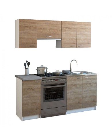 ΣΥΝΘΕΣΗ ΚΟΥΖΙΝΑΣ MAURICE ΜΕΛΑΜΙΝΗ SONAMA-ΛΕΥΚΟ HM2441 180x29,2-46
