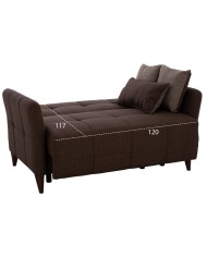 ΚΑΝΑΠΕΣ 2ΘΕΣΙΟΣ GALILEO HM3189.02 ΚΑΦΕ 150x95.5x88 εκ.