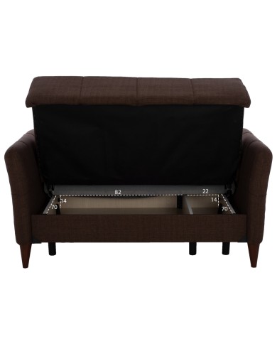 ΚΑΝΑΠΕΣ 2ΘΕΣΙΟΣ GALILEO HM3189.02 ΚΑΦΕ 150x95.5x88 εκ.