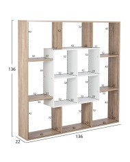 ΒΙΒΛΙΟΘΗΚΗ BRODY HM8771.01 136X22X136 ΛΕΥΚΟ