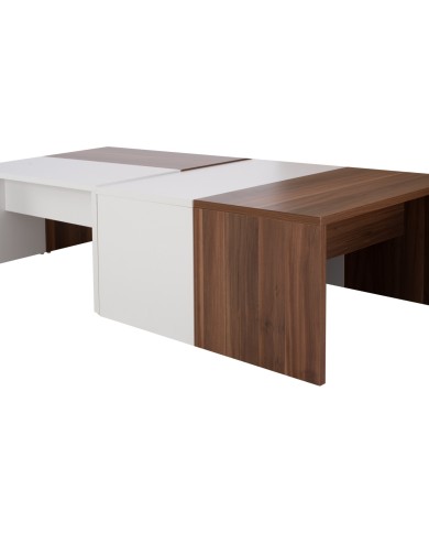 ΤΡΑΠΕΖΙ ΣΑΛΟΝΙΟΥ KARSYN ΚΑΡΥΔΙ-ΛΕΥΚΟ HM9158 120x60x35 εκ.