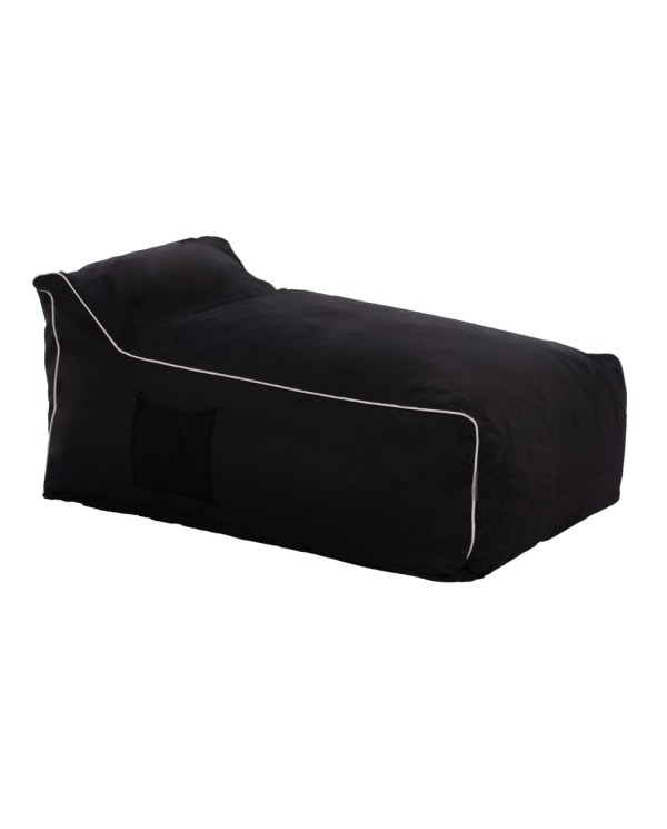 ΠΟΥΦ ZAFER HM5772.12 ΜΕ TEXTILINE ΜΑΥΡΟ ΚΑΙ ΛΕΥΚΟ ΡΕΛΙ 88x128x40-60Υ εκ.