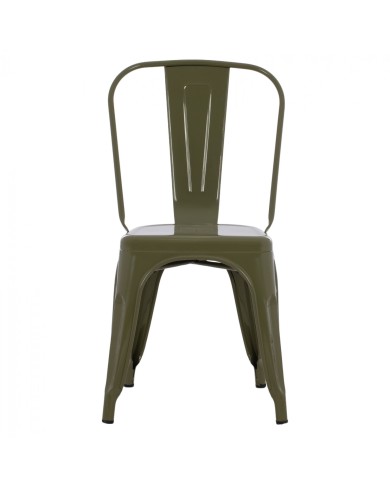 ΚΑΡΕΚΛΑ ΜΕΤΑΛΛΙΚΗ MELITA ΣΕ DARK OLIVE GREEN 43x50x82 εκ. HM8641.03