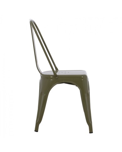 ΚΑΡΕΚΛΑ ΜΕΤΑΛΛΙΚΗ MELITA ΣΕ DARK OLIVE GREEN 43x50x82 εκ. HM8641.03