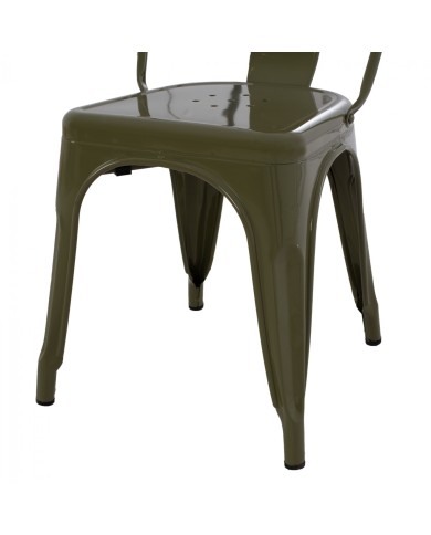 ΚΑΡΕΚΛΑ ΜΕΤΑΛΛΙΚΗ MELITA ΣΕ DARK OLIVE GREEN 43x50x82 εκ. HM8641.03