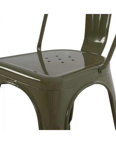 ΚΑΡΕΚΛΑ ΜΕΤΑΛΛΙΚΗ MELITA ΣΕ DARK OLIVE GREEN 43x50x82 εκ. HM8641.03