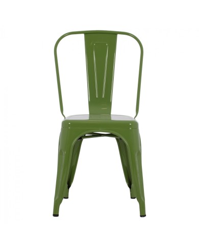 ΚΑΡΕΚΛΑ ΜΕΤΑΛΛΙΚΗ MELITA ΣΕ LIGHT OLIVE GREEN 43x50x82 εκ. HM8641.13