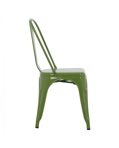 ΚΑΡΕΚΛΑ ΜΕΤΑΛΛΙΚΗ MELITA ΣΕ LIGHT OLIVE GREEN 43x50x82 εκ. HM8641.13