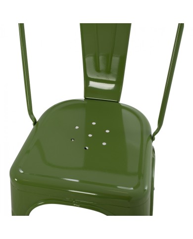 ΚΑΡΕΚΛΑ ΜΕΤΑΛΛΙΚΗ MELITA ΣΕ LIGHT OLIVE GREEN 43x50x82 εκ. HM8641.13