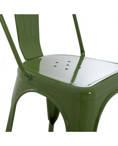 ΚΑΡΕΚΛΑ ΜΕΤΑΛΛΙΚΗ MELITA ΣΕ LIGHT OLIVE GREEN 43x50x82 εκ. HM8641.13