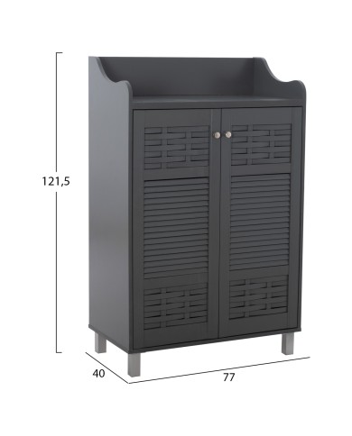 ΠΑΠΟΥΤΣΟΘΗΚΗ-ΝΤΟΥΛΑΠΙ KAILENA ΞΥΛΙΝΗ HM2230.10 ΓΚΡΙ 77x40x121,5 εκ.