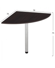 ΕΠΕΚΤΑΣΗ ΓΡΑΦΕΙΟΥ DEVON ΤΡΙΓΩΝΙΚΗ OAK ΒΕΓΓΕ HM2448.02 70x70x75 εκ.