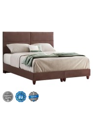 ΚΡΕΒΑΤΙ MILO ΑΠΟ ΚΑΦΕ ΒΕΛΟΥΔΟ HM616.02 ΓΙΑ ΣΤΡΩΜΑ 160x200 EK.