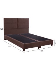 ΚΡΕΒΑΤΙ MILO ΑΠΟ ΚΑΦΕ ΒΕΛΟΥΔΟ HM616.02 ΓΙΑ ΣΤΡΩΜΑ 160x200 EK.